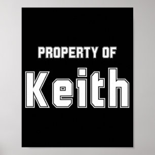 Eigentum von Keith Funny Bachelorette Geschenke fü Poster