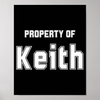 Eigentum von Keith Funny Bachelorette Geschenke fü Poster
