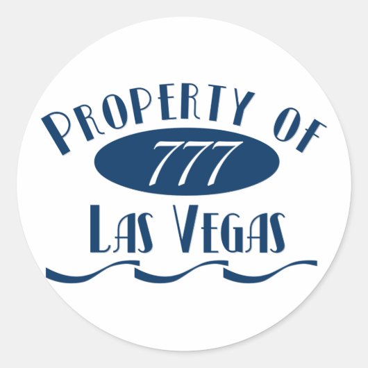 Eigentum von Las Vegas Runder Aufkleber (Vorderseite)