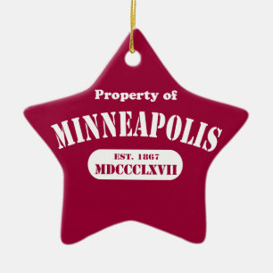Eigentum von Minneapolis Keramik Ornament