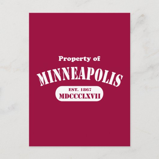 Eigentum von Minneapolis Postkarte (Vorderseite)