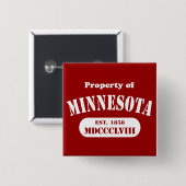 Eigentum von Minnesota - jede Farbe! Button (Vorne & Hinten)