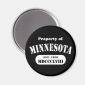 Eigentum von Minnesota - jede Farbe! Magnet (Vorderseite/Rückseite)