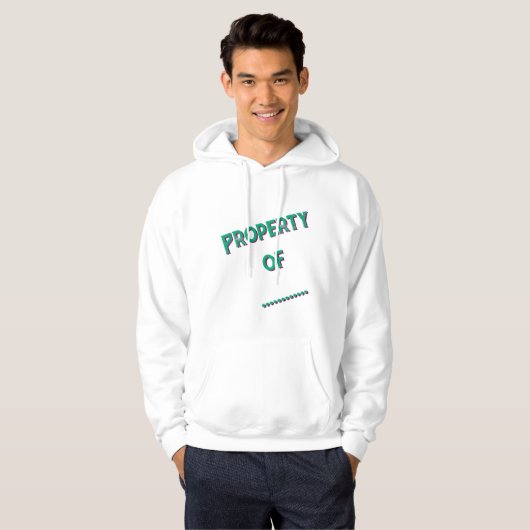 "Eigentum von" Personalisierte Herren Hoodie (Vorne ganz)