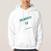 "Eigentum von" Personalisierte Herren Hoodie (Vorderseite)