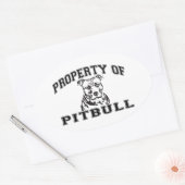 Eigentum von Pitbull Ovaler Aufkleber (Umschlag)