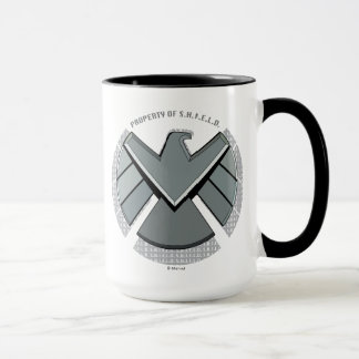 Eigentum von S.H.I.E.L.D. Graues Logo Tasse