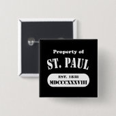 Eigentum von St. Paul Button (Vorne & Hinten)