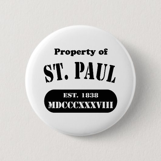 Eigentum von St. Paul Button (Vorderseite)