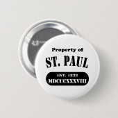Eigentum von St. Paul Button (Vorne & Hinten)