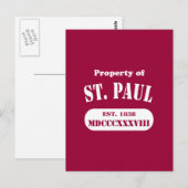 Eigentum von St. Paul Postkarte (Vorne/Hinten)