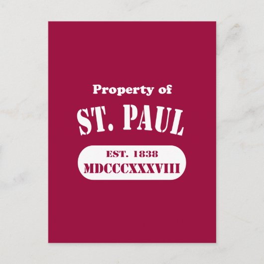 Eigentum von St. Paul Postkarte (Vorderseite)