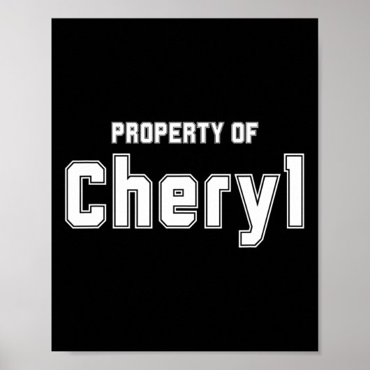Eigentum von Tscheryl Funny Bachelor Geschenke für Poster (Vorne)