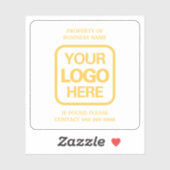 Eigentum von White | Gold-Logo Aufkleber (Blatt)