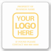 Eigentum von White | Gold-Logo Aufkleber (Vorderseite)