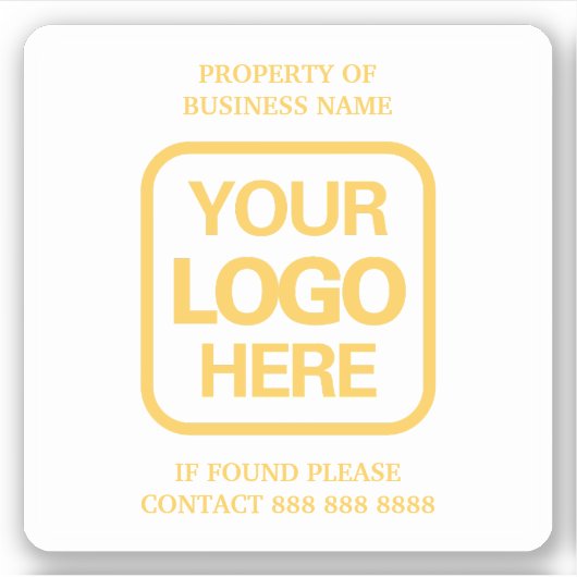 Eigentum von White | Gold-Logo Aufkleber (Vorderseite)