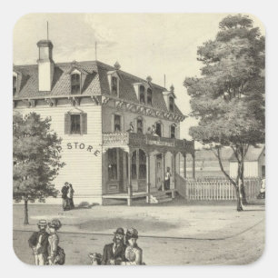 Eigentum von Wm V Reid, Villa Park, NJ Quadratischer Aufkleber