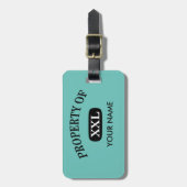 Eigentum von XXL Ihr Name Gepäckanhänger (Vorderseite vertikal)