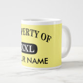 Eigentum von XXL Ihr Name Jumbo-Tasse (Vorderseite Rechts)