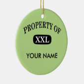 Eigentum von XXL Ihr Name Keramik Ornament (Rechts)