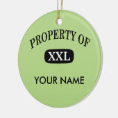 Eigentum von XXL Ihr Name Keramik Ornament (Links)