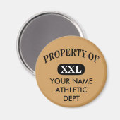 Eigentum von XXL Ihr Name Magnet (Vorderseite/Rückseite)