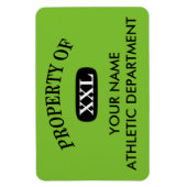 Eigentum von XXL Ihr Name Magnet (Vertikal)