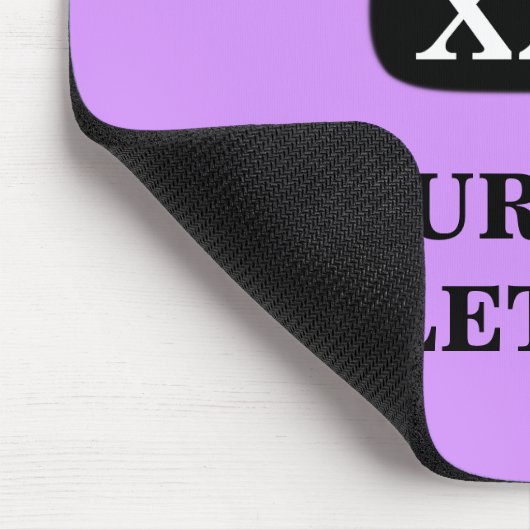 Eigentum von XXL Ihr Name Mousepad (Ecke)