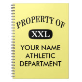 Eigentum von XXL Ihr Name Notizblock (Vorderseite)