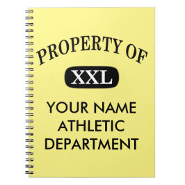Eigentum von XXL Ihr Name Notizblock