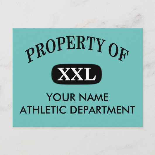 Eigentum von XXL Ihr Name Postkarte (Vorderseite)