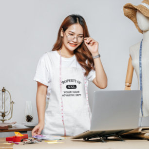 Eigentum von XXL Ihr Name Schürze