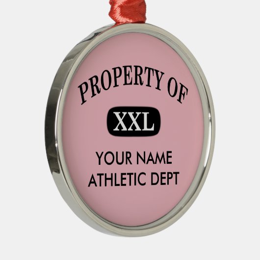 Eigentum von XXL Ihr Name Silbernes Ornament (Rechts)