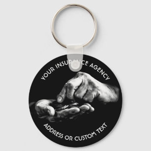 Eigentümer der Versicherungsagentur oder Agent der Schlüsselanhänger