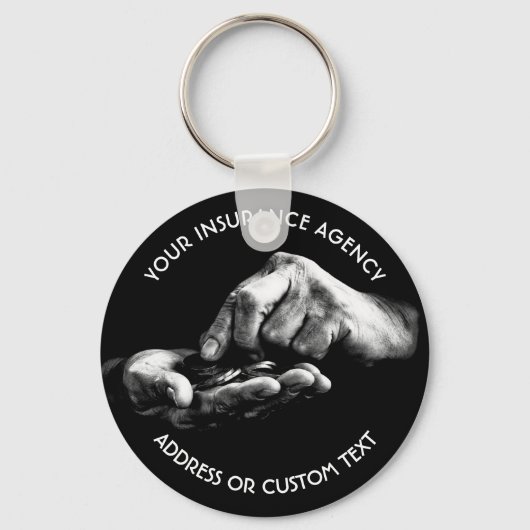 Eigentümer der Versicherungsagentur oder Agent der Schlüsselanhänger (Vorderseite)