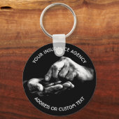 Eigentümer der Versicherungsagentur oder Agent der Schlüsselanhänger (Vorderseite)