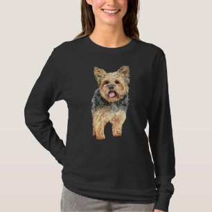 Eigentümer der Watercolor Yorkie Yorkshire Terrier T-Shirt