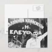 Eigentümer des griechischen Kaffeehauses 1937 Postkarte (Vorne/Hinten)