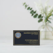 Eigentümer des Minimalistischen Beruflichen Goldgr Visitenkarte (Stehend Vorderseite)