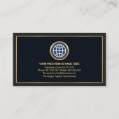 Eigentümer des Minimalistischen Beruflichen Goldgr Visitenkarte (Rückseite)