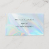 Eigentümer des modernen Unternehmens Holographic Visitenkarte (Rückseite)