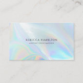 Eigentümer des modernen Unternehmens Holographic Visitenkarte (Vorderseite)