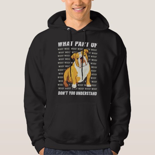 Eigentümer Englisch Bulldog Hund Walker Sprache Wo Hoodie (Vorderseite)