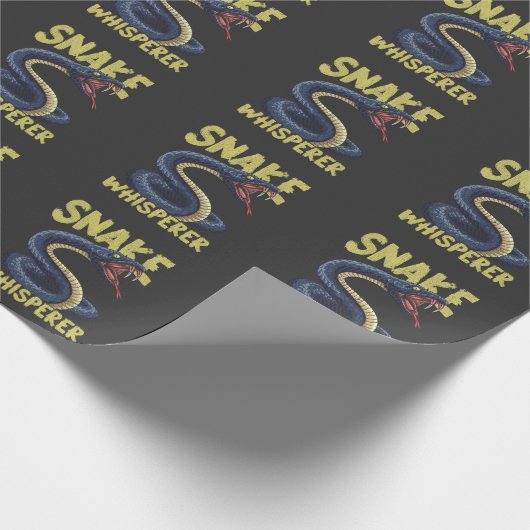 Eigentümer von Funny Snake Whisperer Animal Reptil Geschenkpapier (Ecke)