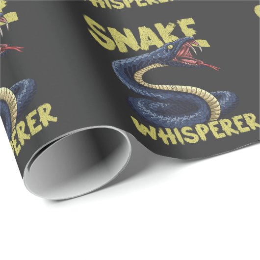 Eigentümer von Funny Snake Whisperer Animal Reptil Geschenkpapier (Rolleneckpunkt)