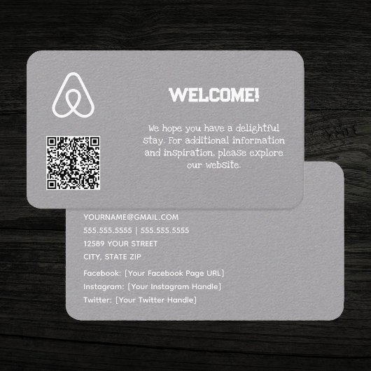 🏠 Eigentümerin Airbnb Custom QR Visitenkarte