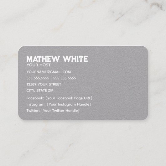 🏠 Eigentümerin Airbnb Custom QR Visitenkarte (Rückseite)