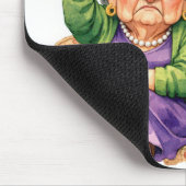 Eigentümliche alte Damen mit Rotwein Mousepad (Ecke)