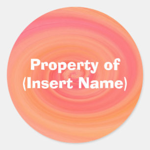Eigentums-Aufkleber - besonders angefertigt Runder Aufkleber