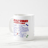 Eigentums-Gesetze 2 AIREDALES TERRIER Kaffeetasse (Vorderseite Links)